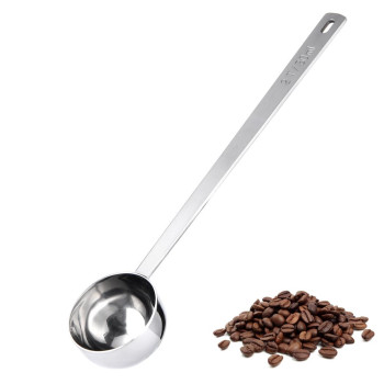 CS-304-02YJ01-U01-M30-S U-Taste Coffee Scoop 2 Tablespoon_ 18_8 Stainless Steel Measuring Scooper, 6.9in Long Handle Metal Meaure Spoon (2Tbsp_30ml, Silver)