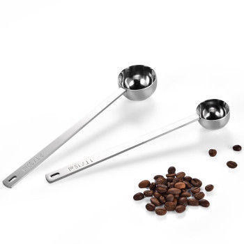 CS-304-02YJ01-U01-M-A2P-S U-Taste Coffee Scoop 1_2 Tablespoon_ 18_8 Stainless Steel Measuring Scooper, 6.9in Long Handle Metal Meaure Spoon(1_2Tbsp_15_30ml, Silver)