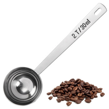 CS-304-02YJ01-U01-S30-S U-Taste Coffee Scoop 2 Tablespoon, 4.3in Long Handle Tbsp Measuring Spoon,18_8 Stainless Steel (2Tbsp_30ml,Silver)