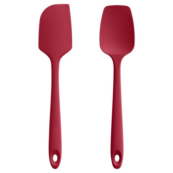 ST-SI-01JL01-A02-A2P-R U-Taste Silicone Spatula Set, 600ºF Heat Resistant Scraper,Seamless Rubber （2-Pcs_Red）