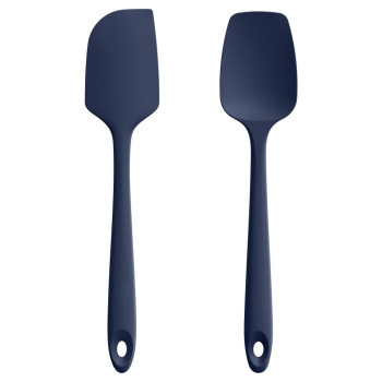 ST-SI-01JL01-A02-A2P-MB U-Taste Silicone Spatula Set, 600ºF Heat Resistant Scraper, （2-Pcs_Midnight Blue）