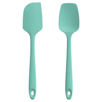 ST-SI-01JL01-A02-A2P-AS U-Taste Silicone Spatula Set, 600ºF Heat Resistant Scraper, （2-Pcs_Aqua Sky）