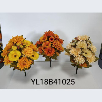 YL18B41025 18头爪菊球菊加柏菊花